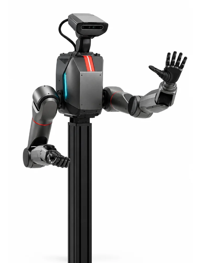 Robot humanoide Axon Pro sobre columna